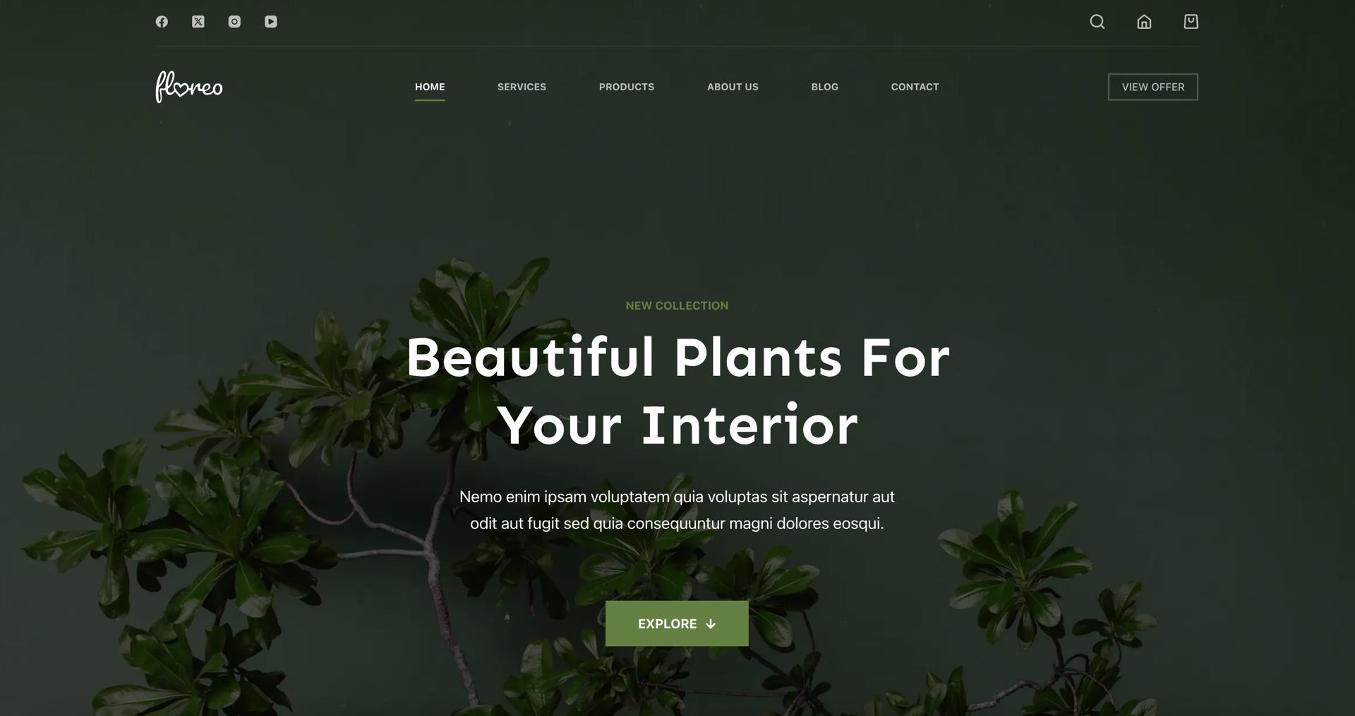 Florist website demo template