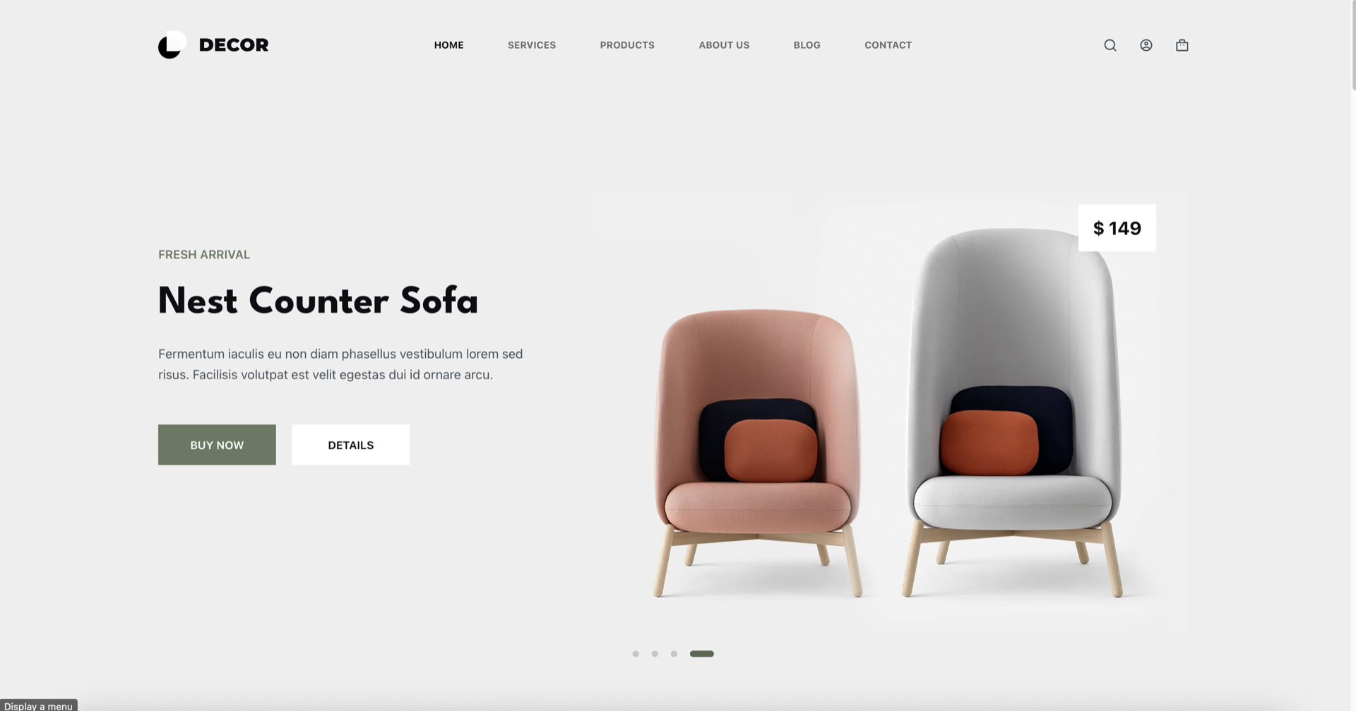 Home decor website demo template