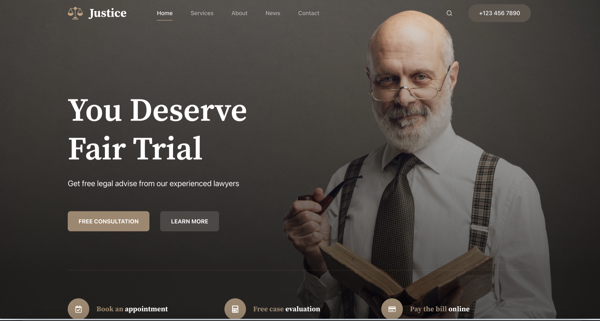 Law firm website demo template
