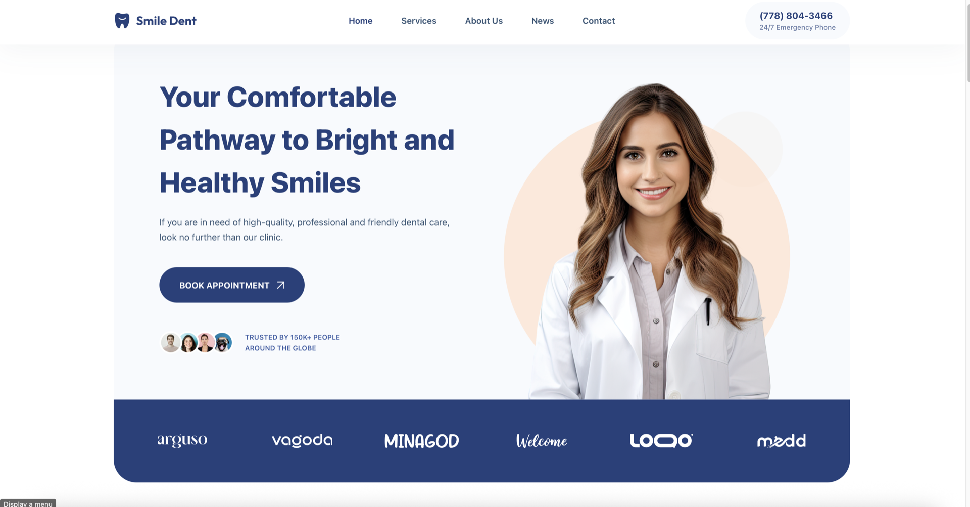 Dental clinic website demo template