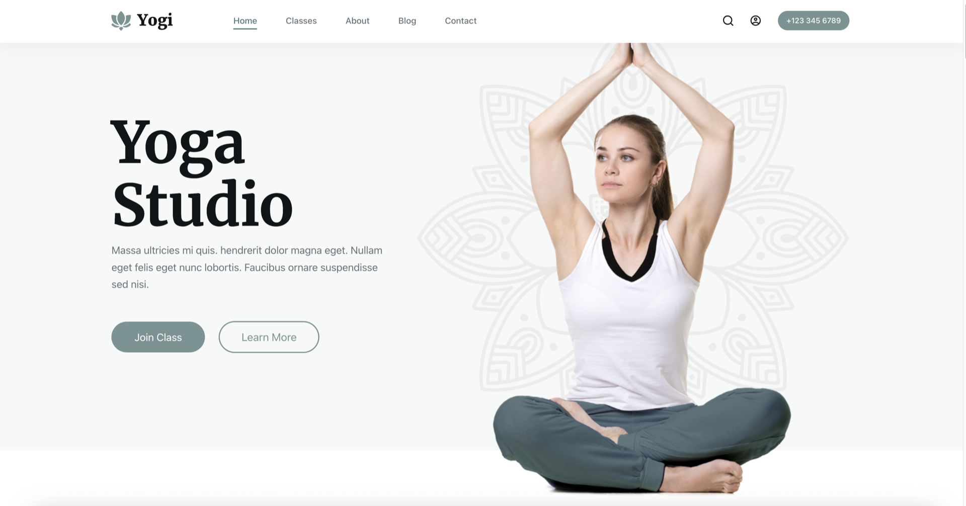Yoga studio website demo template