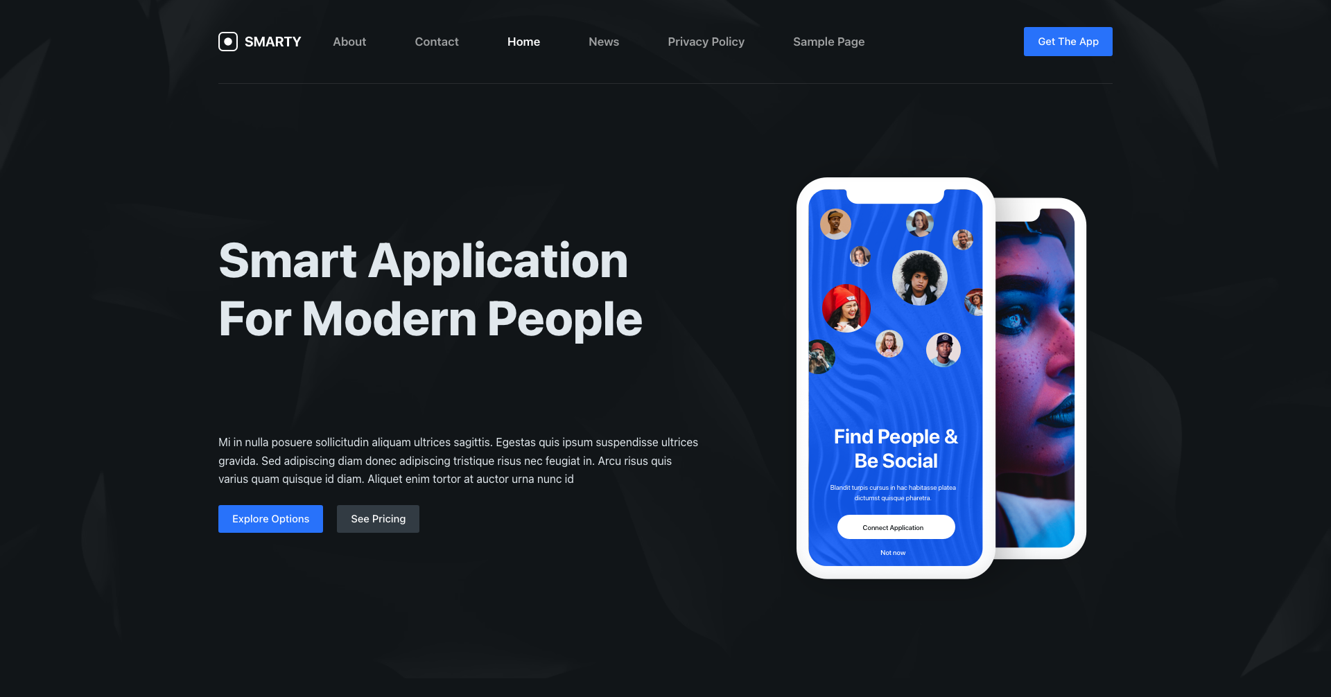 App website demo template
