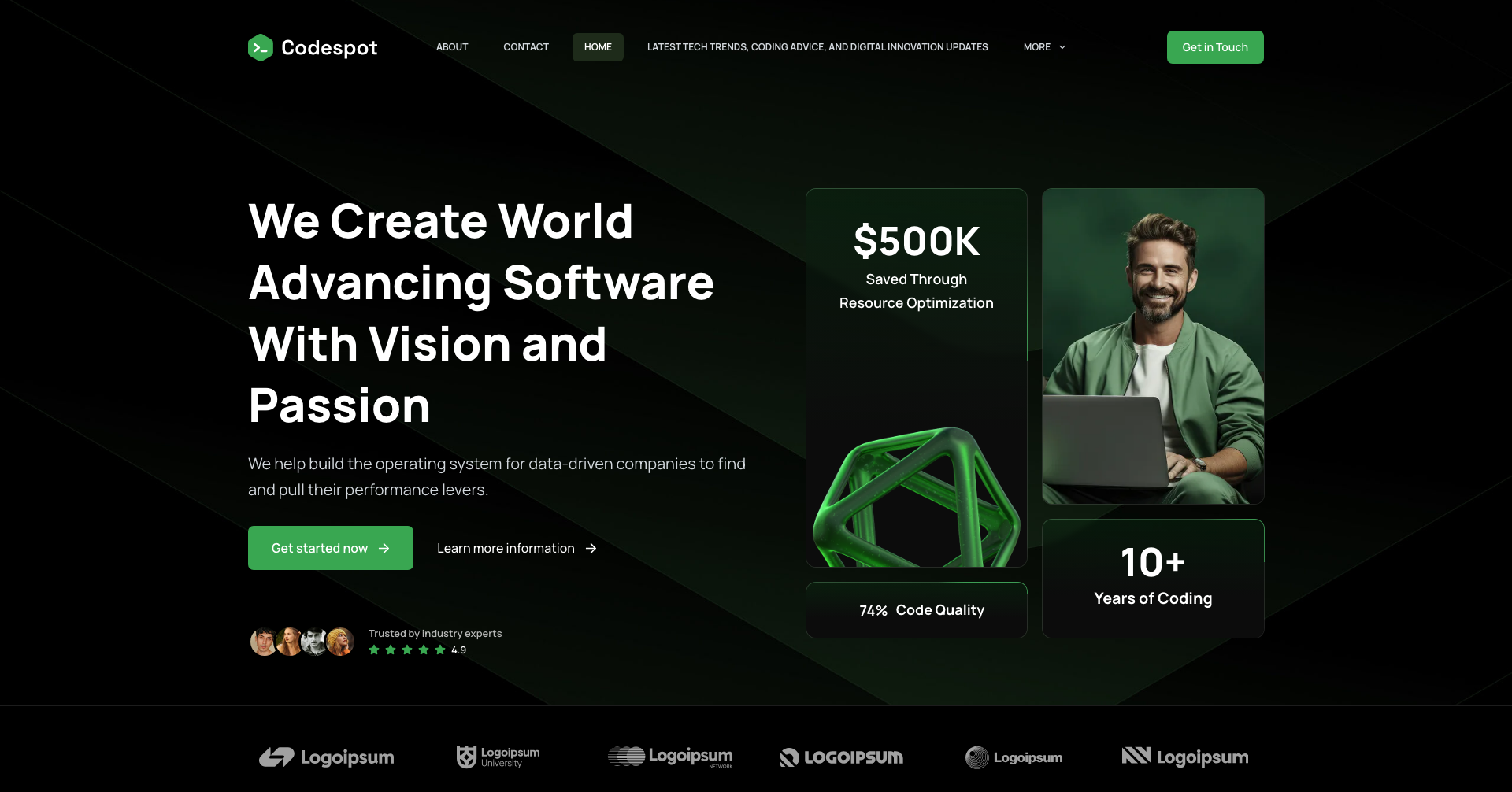 Codespot website demo template