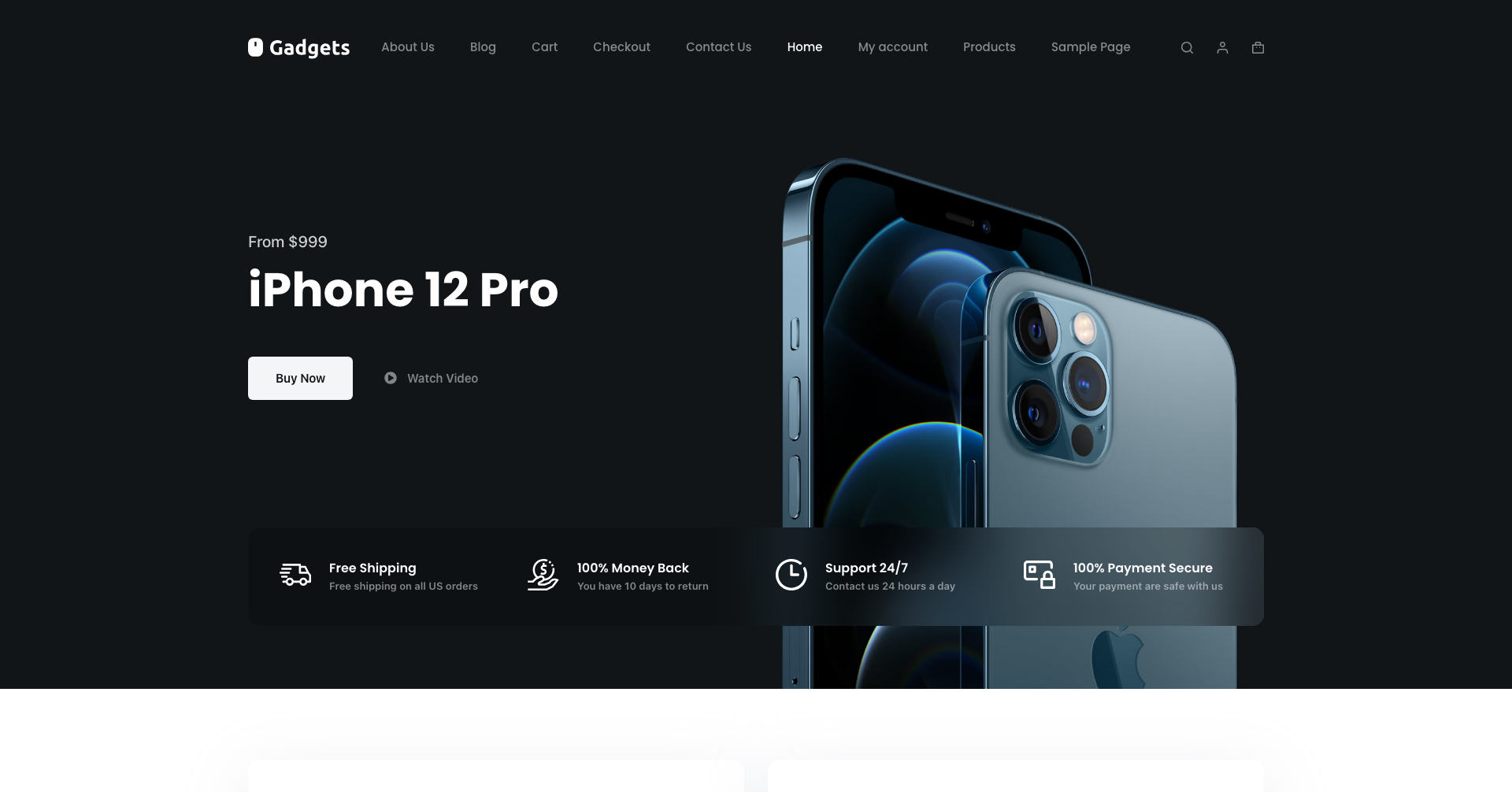 Gadgets website demo template