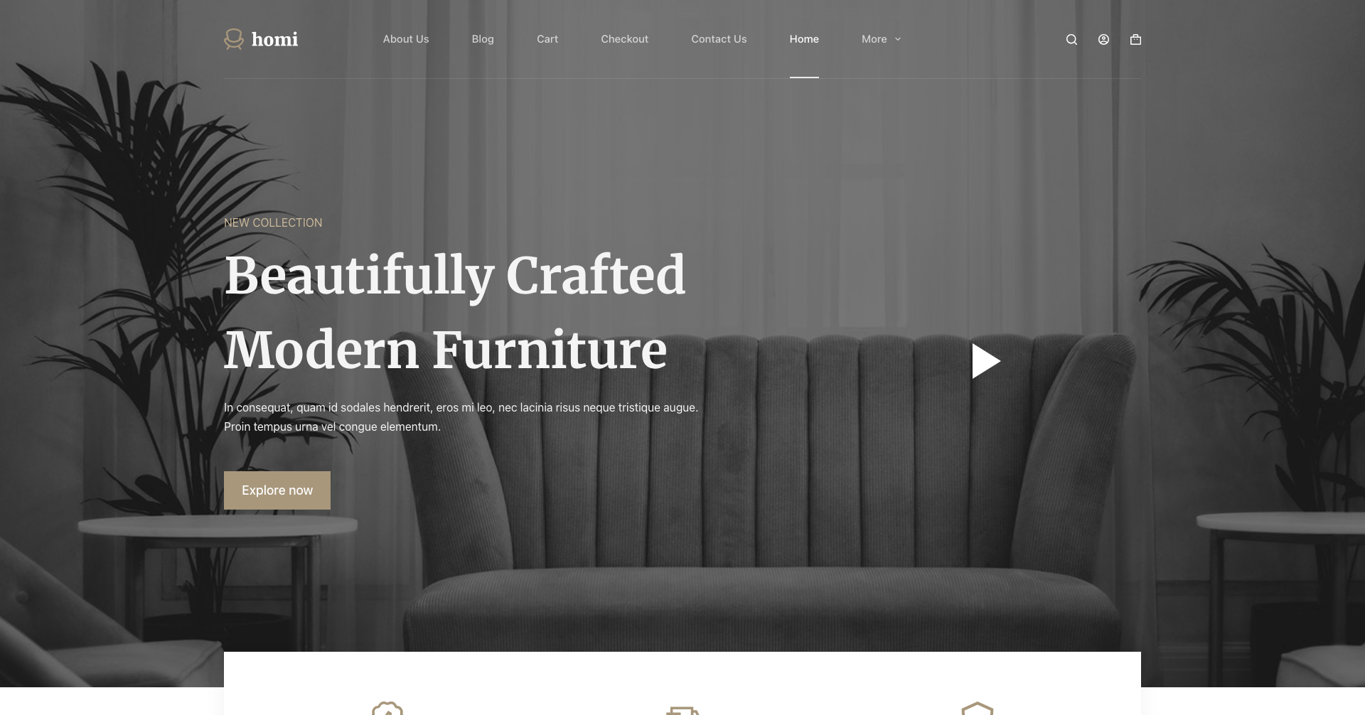 Homi website demo template