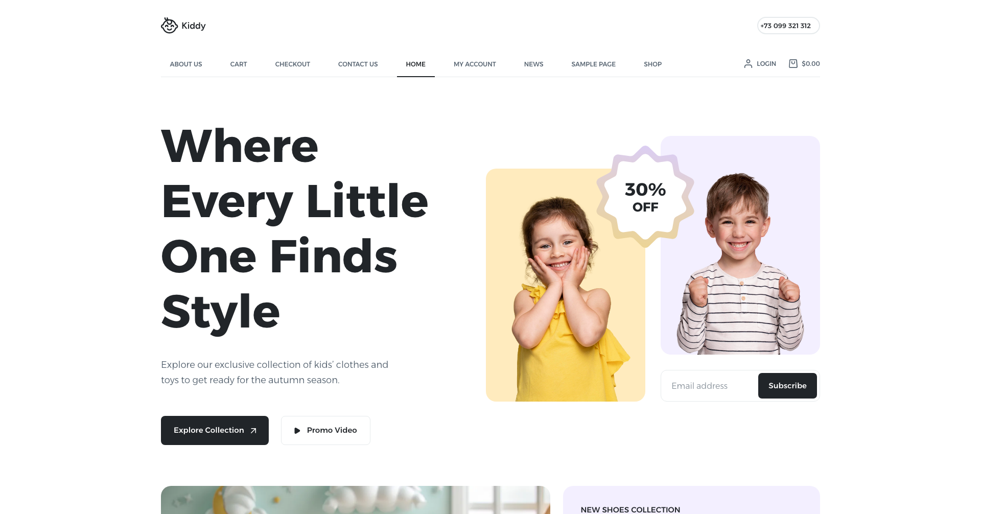 Kiddy website demo template