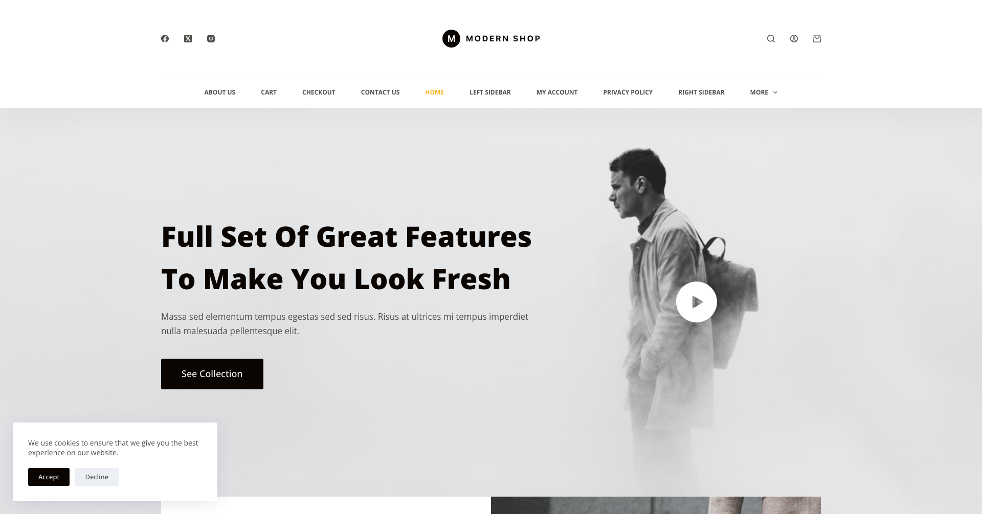 Modern Shop website demo template