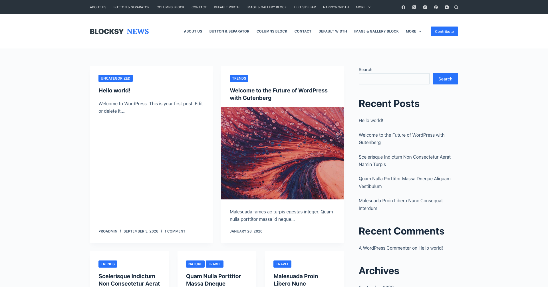 News website demo template