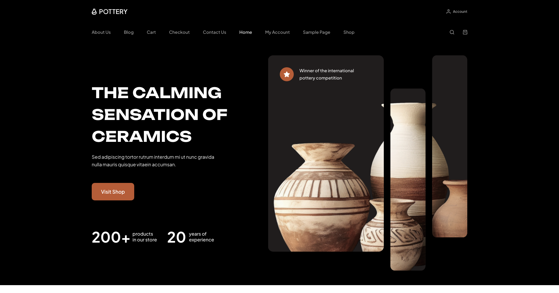 Pottery website demo template