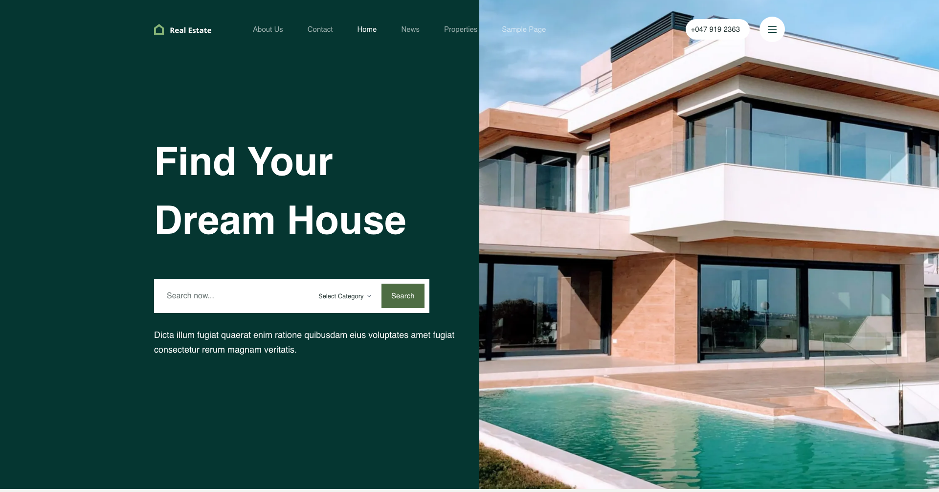 Real Estate website demo template