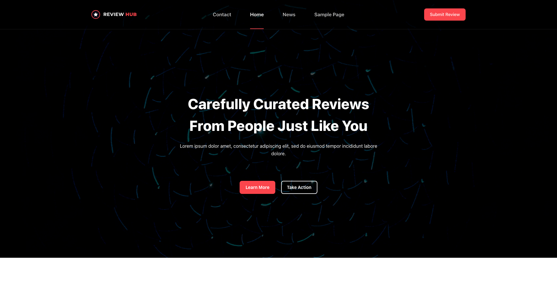 Review Hub website demo template