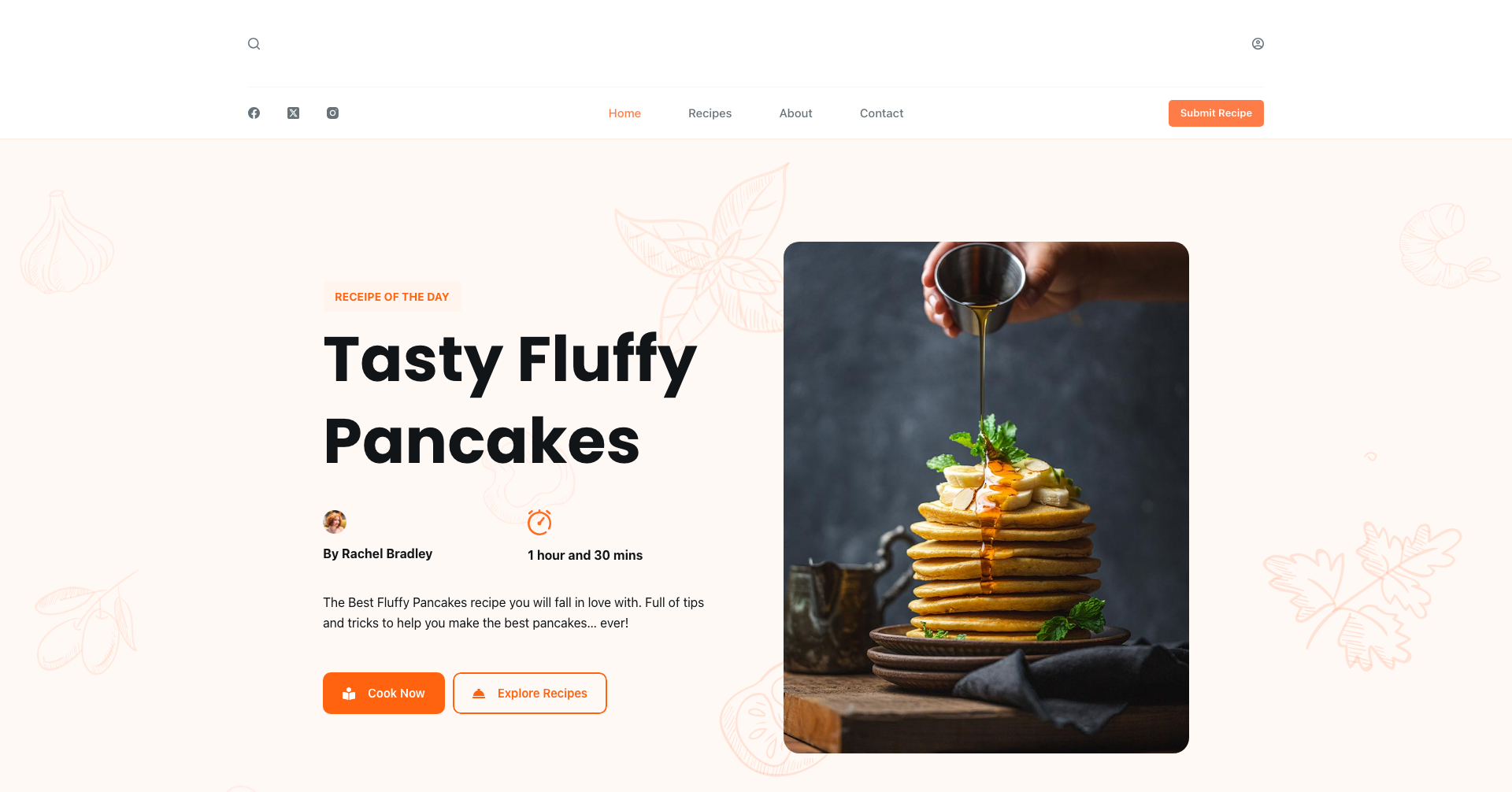 Tasty website demo template